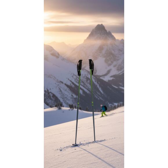 Brand New 2026 Black Crows Meta Ski Poles | 135cm (53") | Grey/Yellow Christmas - Picture 3 of 5